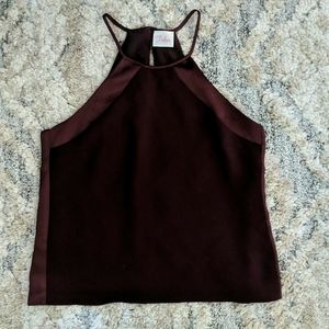 High neck strap top